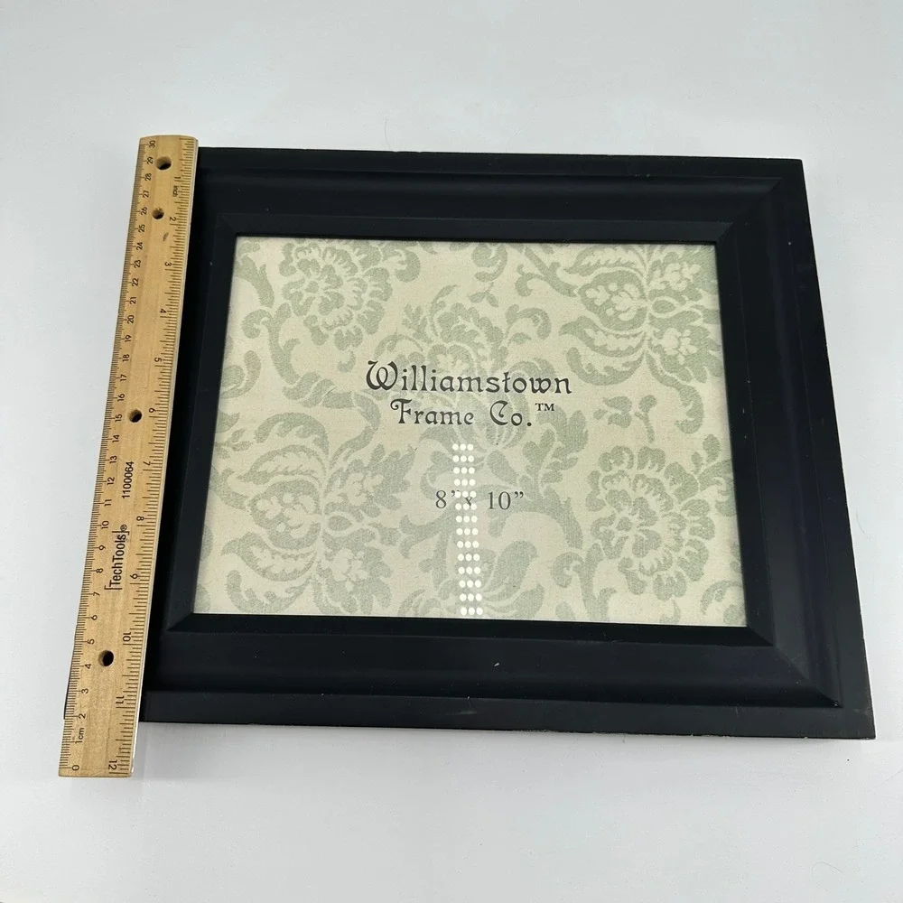 Williamstown Frame Co Matte Black Beveled Wood Picture Frame for 8x10 Photo